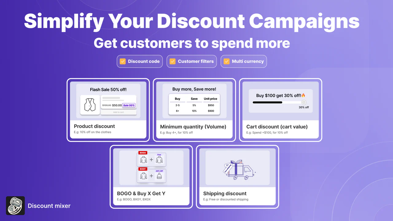 Discount Mixer: 一括割引