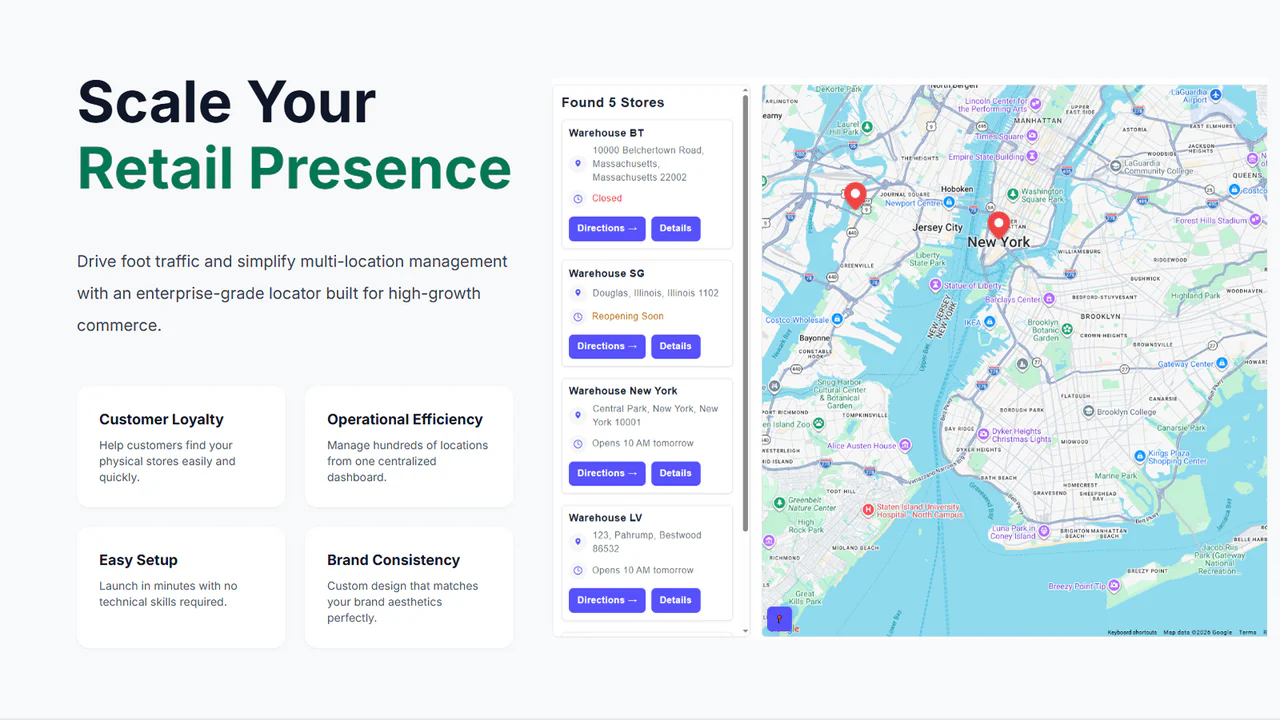 Easy Google Maps Store Locator のアプリストア画像