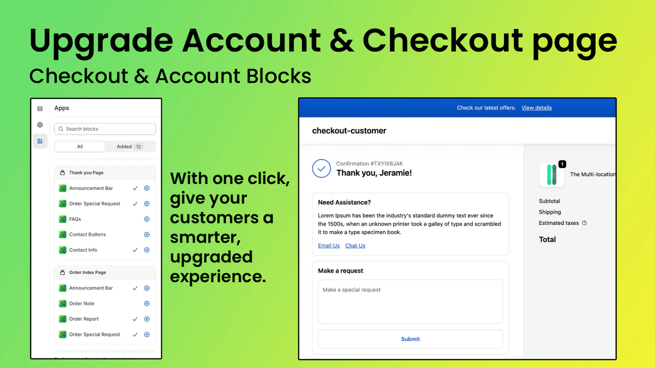 Account & Checkout Blocks のアプリストア画像