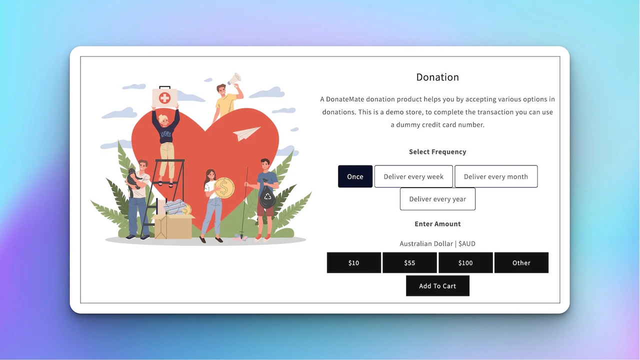DonateMateのアプリ画像