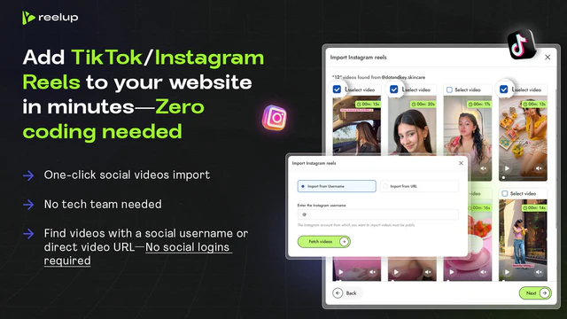 ReelUp‑Shoppable Videos+Reels のアプリストア画像