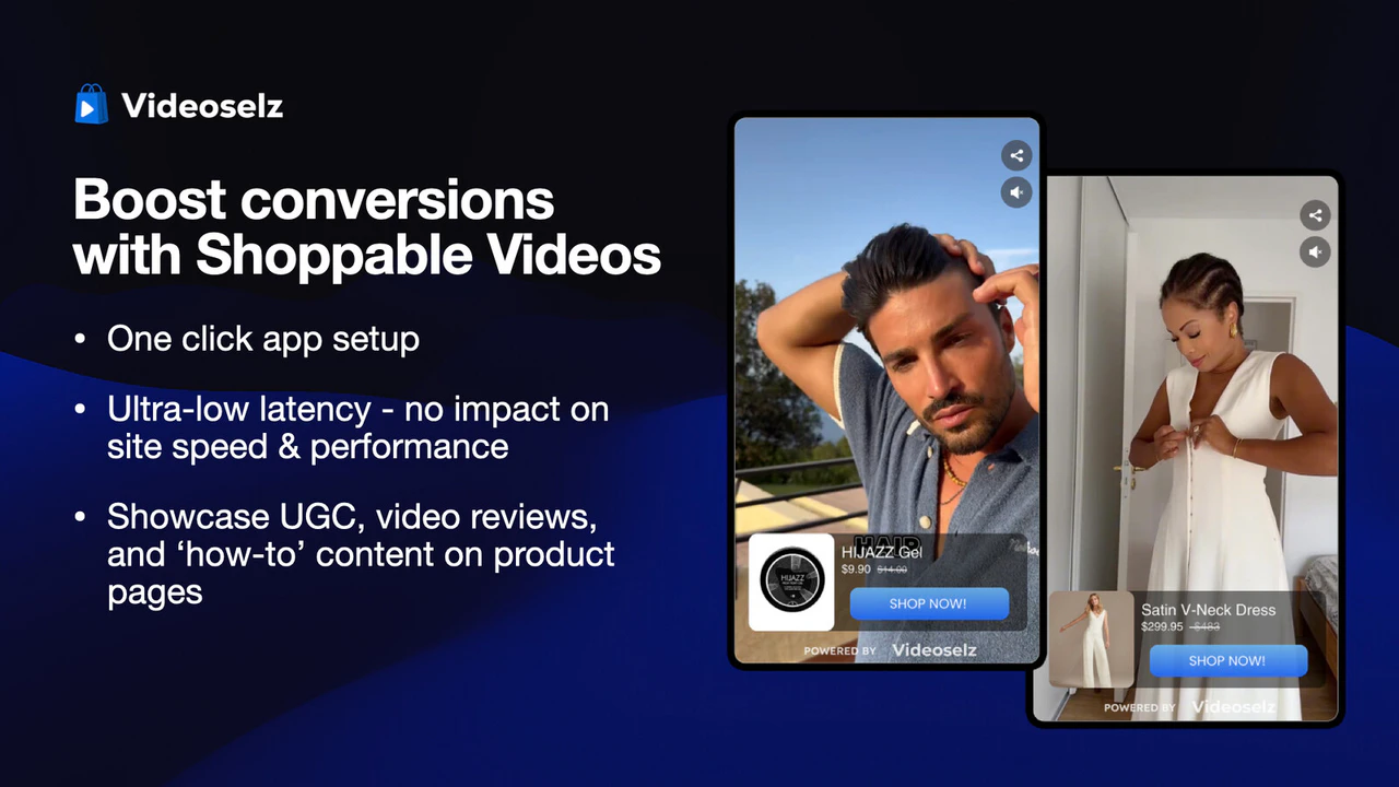 Videoselz Shoppable Video UGC のアプリストア画像