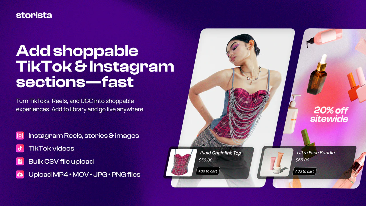 Storista Shoppable Videos UGC のアプリストア画像
