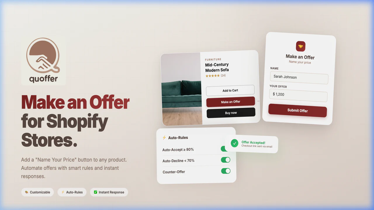 Request a Quote & Make Offers