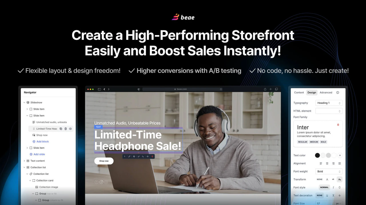 Beae Landing Page Builder