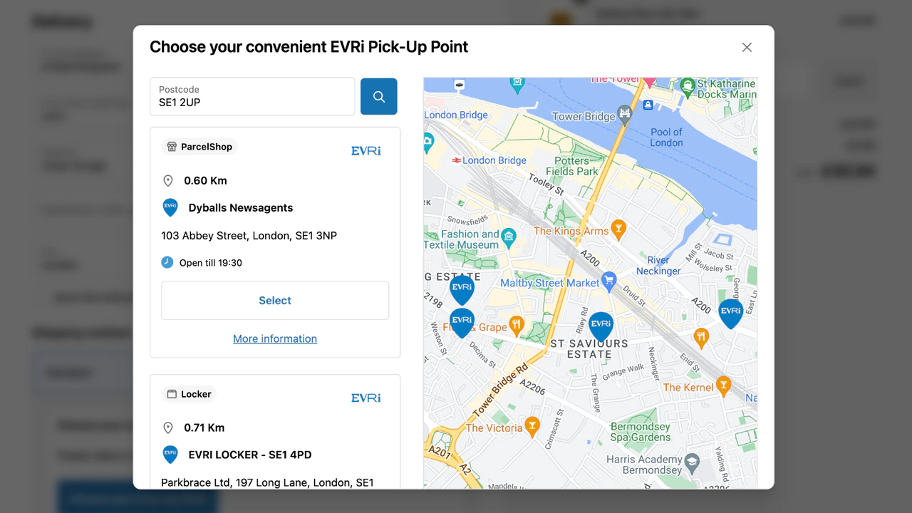 EVRi Parcelshop Locator のアプリ紹介画像