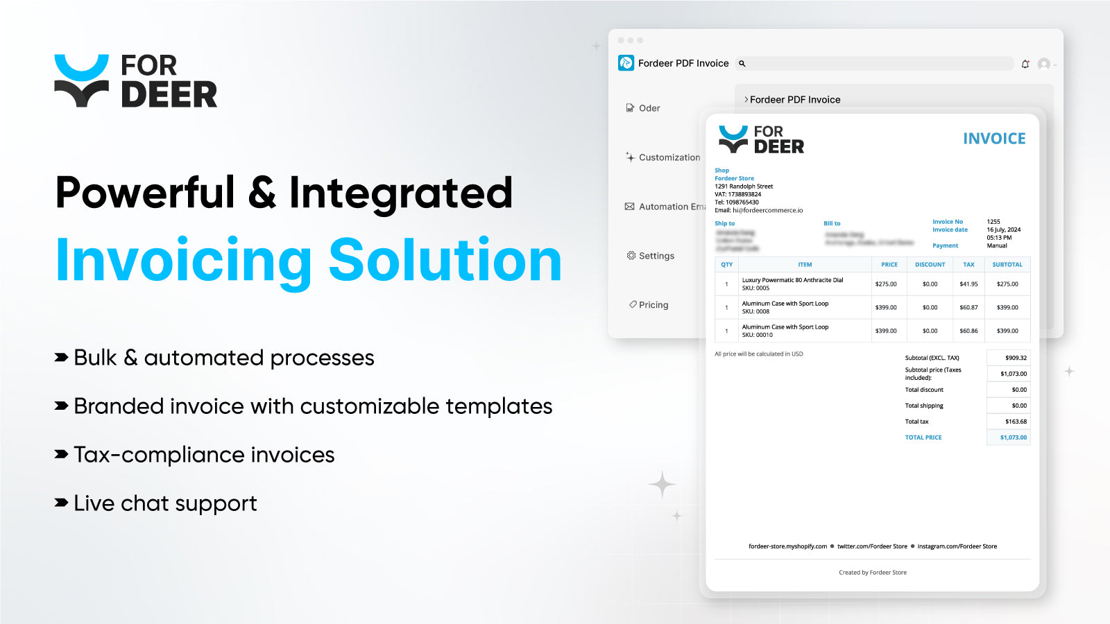 Fordeer: PDF Invoice Generatorのアプリストア画像
