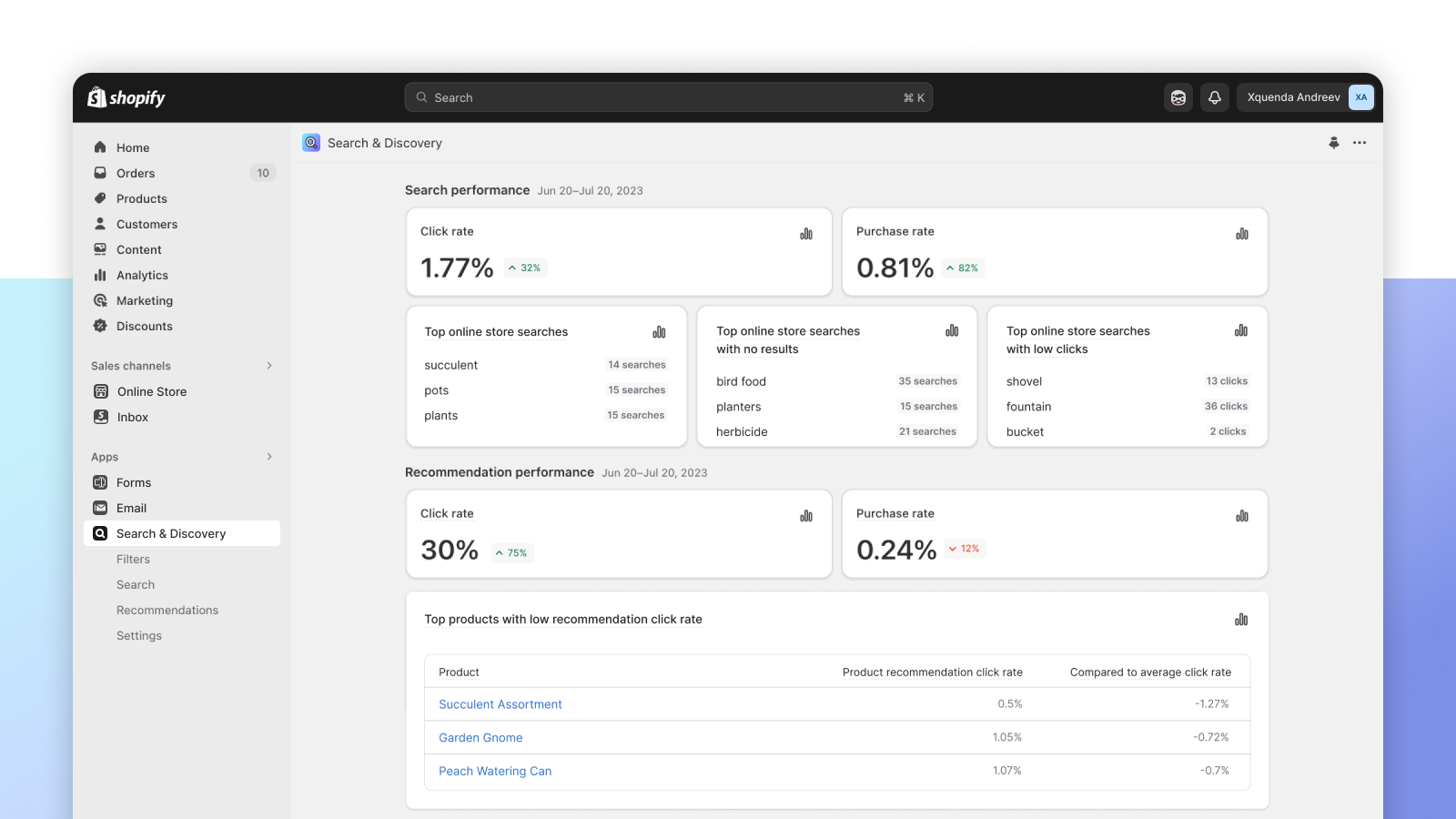 Shopify Search & Discoveryのアプリストア画像